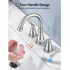 Kicimpro 3 Hole Bathroom Faucet with Pop -Up Drain for