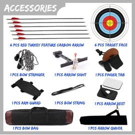 DEERACE Takedown Recurve Bow and Arrow Set 62" Classic Traditional Wooden Bow for Adults Youth Beginner Hunting Targeting Archery (25 Lbs, Left Hand)