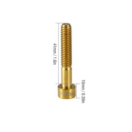 VGEBY Gold Hex Tapered Stem Bolt (M6-35) for Road Bike, Motorcycle & Automotive