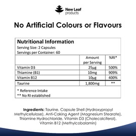 New Leaf Products Taurine Capsules