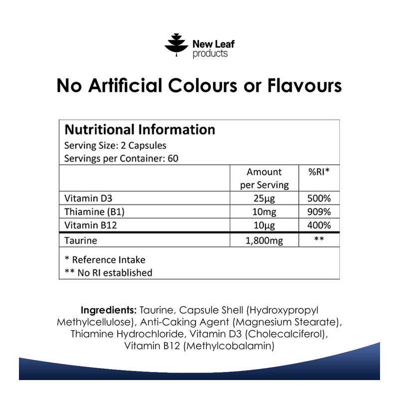 New Leaf Products Taurine Capsules