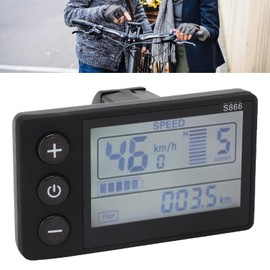 Electric Bike LCD Display electric bike lcd display Electric Cycling S866 LCD Display Meter 24V 36V 48V LCD Panel Screen with Waterproof Connector Speedometers