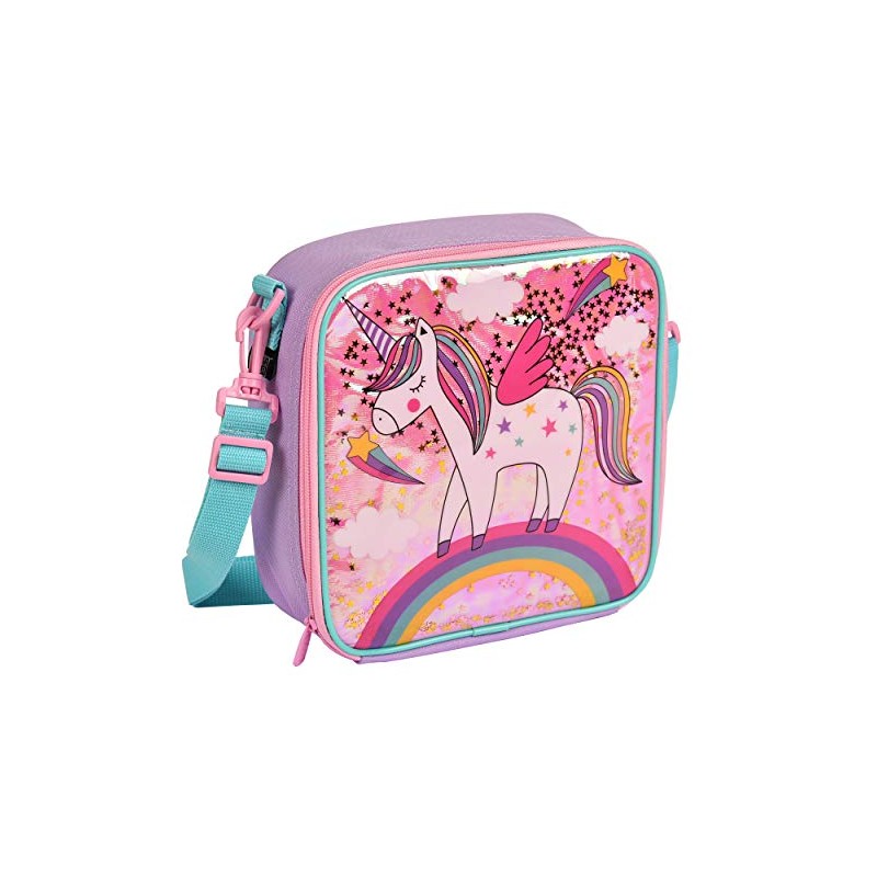Polar Gear Unicorn Rainbow Lunch Bag, 600D polyester with PEVA