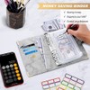A6 Binder Budget Book Portable Marble Grain Notebook PU Leather