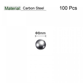 sourcing map Precision Balls, Stainless Steel Ball Bearings, 8 mm, Pack of 100