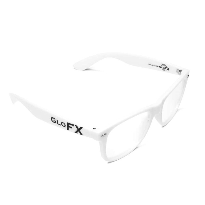 Ultimate Diffraction Glasses - 3D Rainbow Heart Effect with White