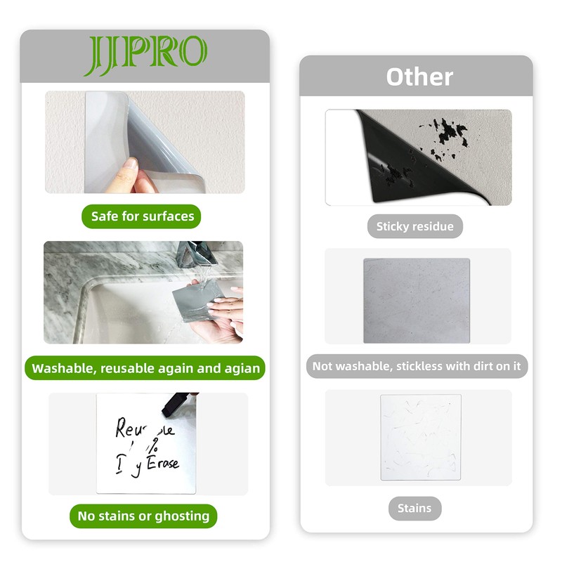 Dry Erase Sticky Notes. Reusable Whiteboard Stickers 4"x4" - 8