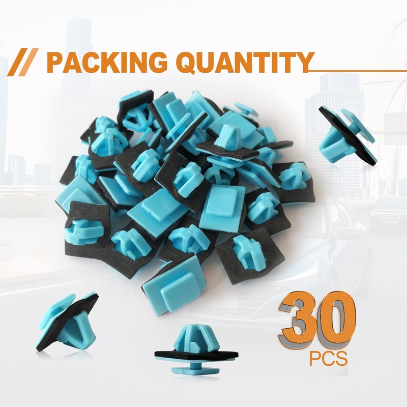 30PCS Blue Rocker Molding Retainer Clip Compatible with Hyundai Kia