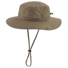 Connectyle Mens Womens Nylon Cowboy Hat UPF 50+ Waterproof Fishing Bucket Hat Breathable Travel Summer Beach Hat Dark Khaki