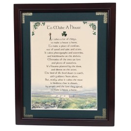 To Make a House a Home - It Takes a Lot of Things - Personalizable Framed Green Matted Blessing