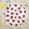 Ladybug & Flowers Comfortable Rounded Beach Pool Picnic Towel Blanket