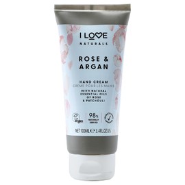 I LOVE Naturals Rose and Argan Hand Lotion - Hand Lotion for Dry Skin - Moisturizing Lotion with Shea Butter and Coconut Oil - 100 ml