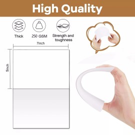 Goefun Blank White Cards and Envelopes with Clear Cello Bags, Goefun 100 Pack 5 x 7 ...