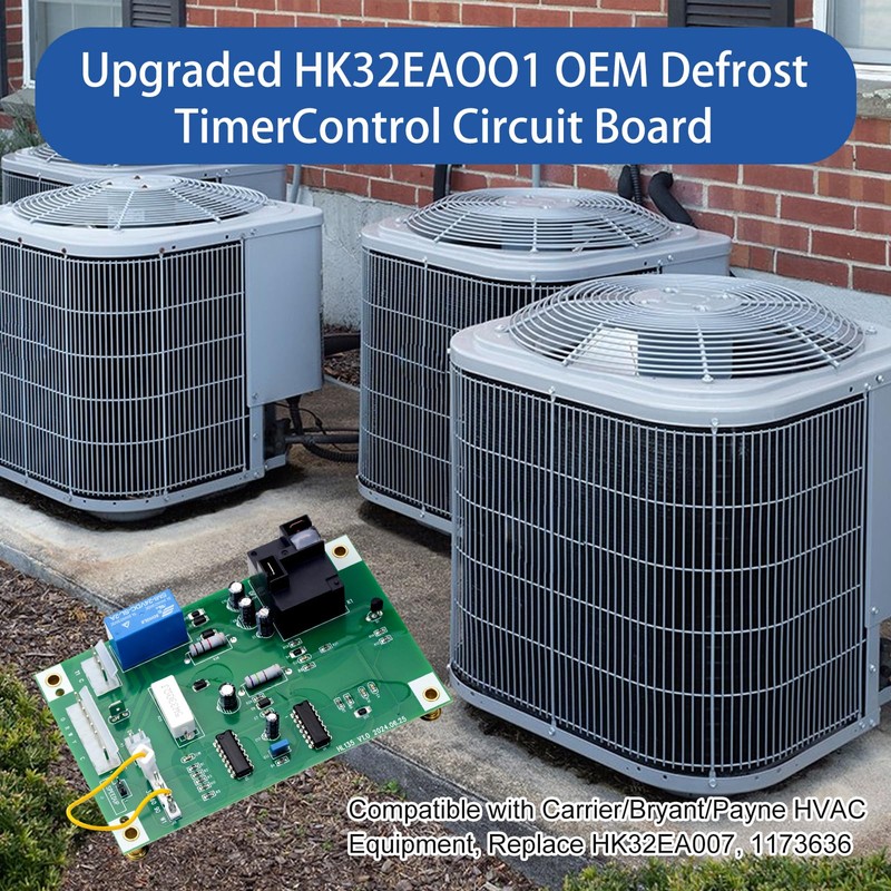 Upgraded HK32EA001 Defrost Control Circuit Board for Carrier/Bryant/Payne HVAC Equipment
