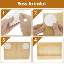 GLMFAN Wooden Straw Holder, Drinking Straw Dispenser for Counter, Double Sided Adhesive Tape, Tumbler Straw Storage Organizer, 1 Count, Versatile Compatibility