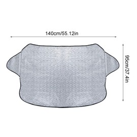 ZHYUAN Car Windscreen Cover, 140 x 95 cm, Foldable Windscreen Cover, Car Winter Windscreen Cover, Summer, for Windscreen Against Sun, Frost, Snow