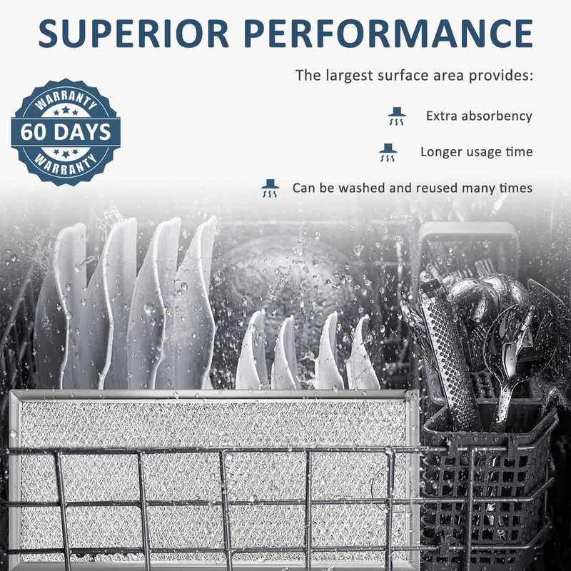 2 Pack Microwave Grease Filter Compatible with Whirlpool and GE