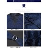 HISDERN Men's Suit Vest, Paisley, Necktie, Pocket Square, 3-Piece Set,