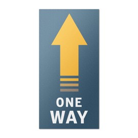 101SIGNCITY One Way Arrow Floor Decals – 10x5 Inch Vinyl Directional Stickers (2 Pack) | Anti-Slip & Durable Signage for Smooth Surfaces, Traffic Flow & Wayfinding – Blue/Yellow/White