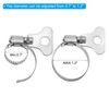 PATIKIL Adjustable Flagpole Clips 0.7-1.2 Inch, 4 Pcs Stainless Steel