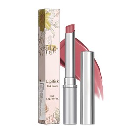 Tinted Lip Balm Lipstick, Hydrating Natural Glossy Lip Balm, Long-lasting Moisturizing Lip Balm, Transparent Color (Pink, 0.07oz)