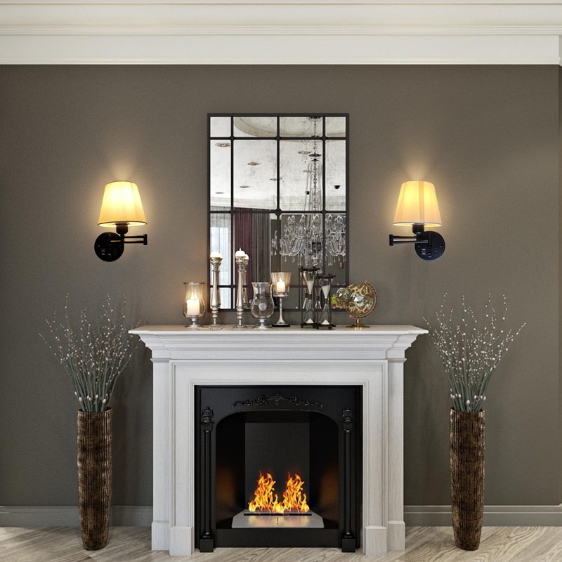 Lysed Wall Mounted Bedside Lamps with USB and 2 Pin