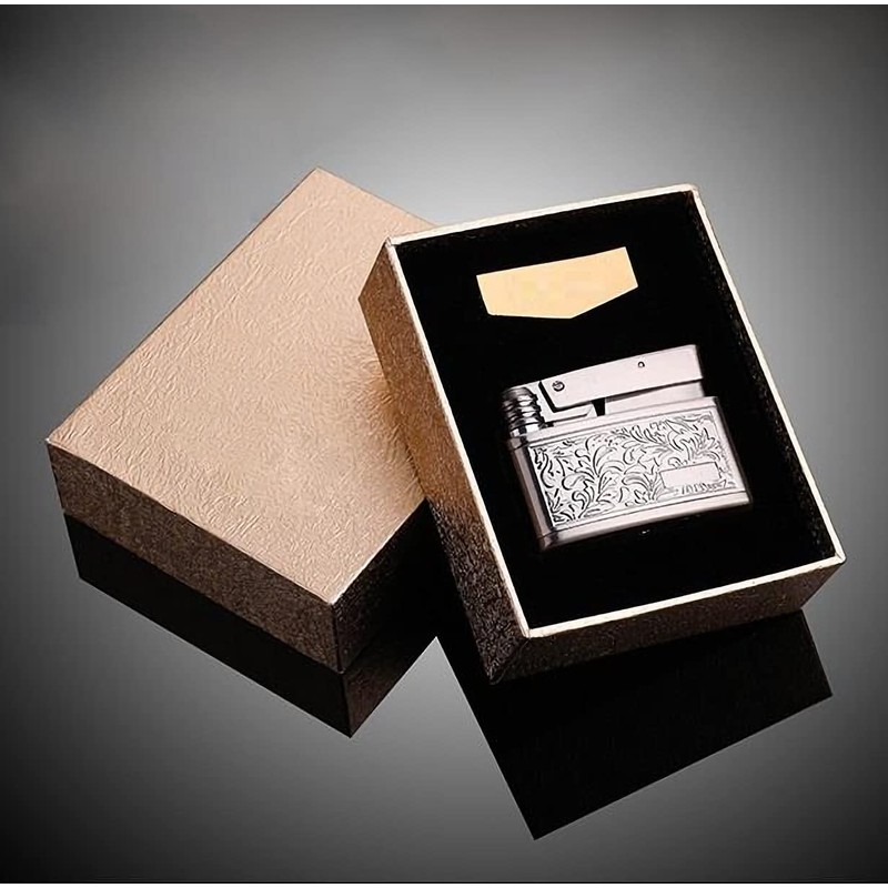 Vintage Kerosene Lighter Retro Embossed Antique Style Petrol Lighter Collection