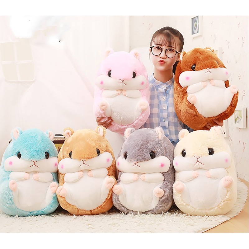 YunNasi Cuddly Plush Stuffed Hamster Pillow with Comfortable Blanket of