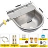 Automatic Animal Drinking Water Bowl with Drain Hole, Float Valve,