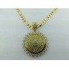 Unbranded Aztec Calendar Luxury pendant Centenario coin with Figaro Chain