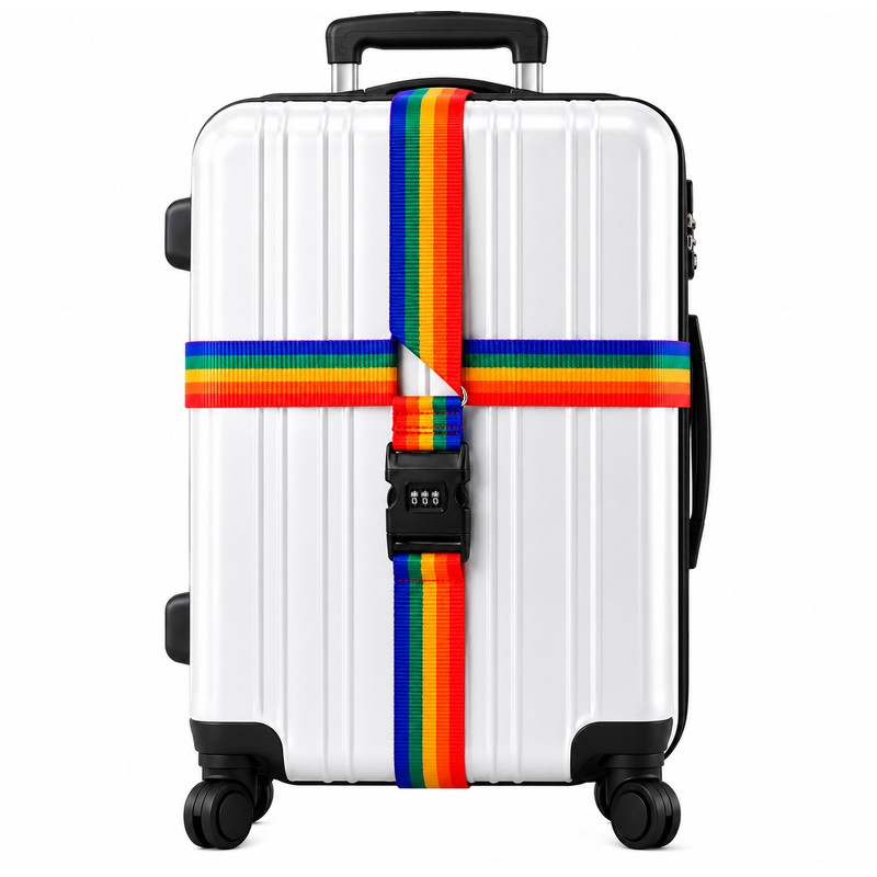 Adjustable Luggage Straps for Suitcases – 3-Digit Combination Lock and