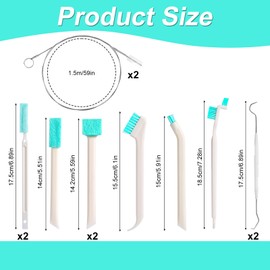 Ice Maker Cleaners Set, 10pcs Ice Machine Cleaning Brushes and 2pcs Double Ended Crochet Hook Household Cleaning Brush Detail Cleaner Brush for Gaps Corner Small Space