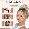 XFSRG Real Hair Extensions with Clip Messy Hair Bun for