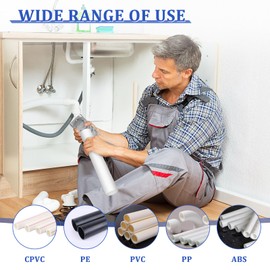 Deburring Tool for Plastic Pipe, Suitable for 6 Pipes Size from 1-1/4 to 4-Inch, Professional PVC Pipe Reamer, PVC Chamfer Tool Creates Smooth Chamfer, Achieve More Uniform Coverage and Adhesion