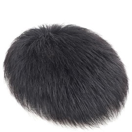 Men's Wig Partial Wig, Men's Whole Wig, Top of Head, Human Hair Top Piece, Point Wig, Bald Hiding, Top Planting, Natural, Breathable, Thin Hair, Top Cover, Gray Hair Hidden Wig Natural Black (7.1 x