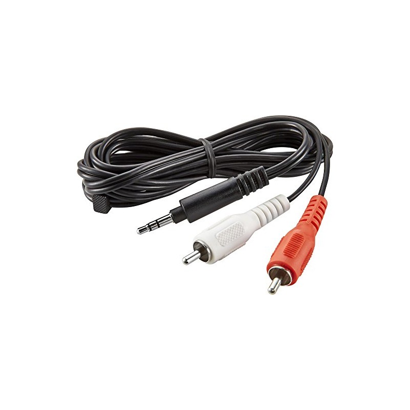 Insignia - 6' 3.5mm Mini-to-RCA Stereo Audio Cable - Black