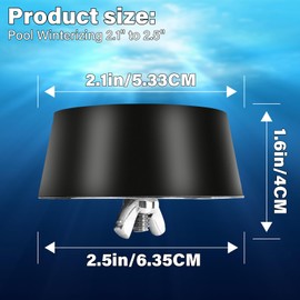 Pool chill Plug Rubber Stopper Plug with Stainless Steel Screws, Stainless Steel Bolts, Heavy Duty Rubber (2.5 in)