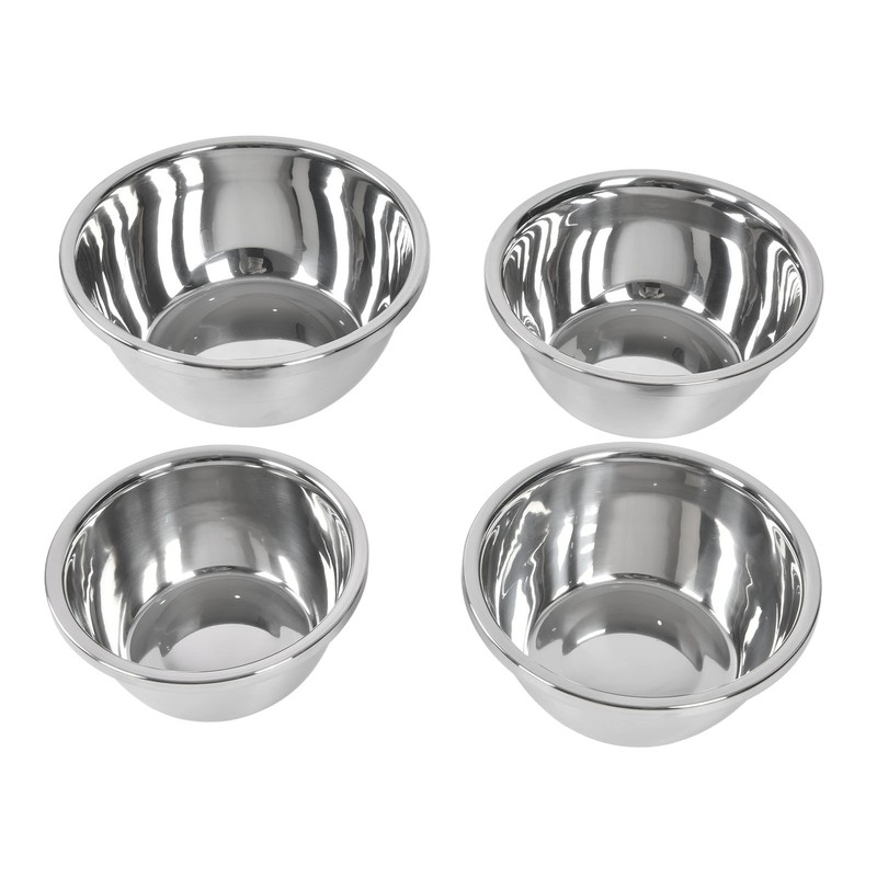 4PCS Stainless Steel Mixing Bowl Set Thickened Soup Bowl Non