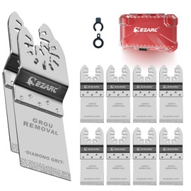 EZARC Diamond Oscillating Blade, Flush Cutting Oscillating Multi Tool Saw Blades for Grout Removal, Cleaning Mortar, 10-Pack