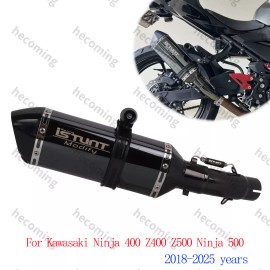 ISTUNT Ninja 500 Slip on Exhaust System For Kawasaki Ninja 400 Z400 Z500 18-2025 Baffle