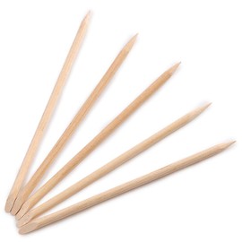 50 Sets Nail Files Wood Sticks Small Mini Nail Files Wooden Cuticle Pusher Remover Double Sided Fingernail Files Press on Nail Tool Kit for Manicure Pedicure