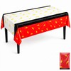 1 Pack Cartoon Tablecloth: Red & White Lightning Bolt Party