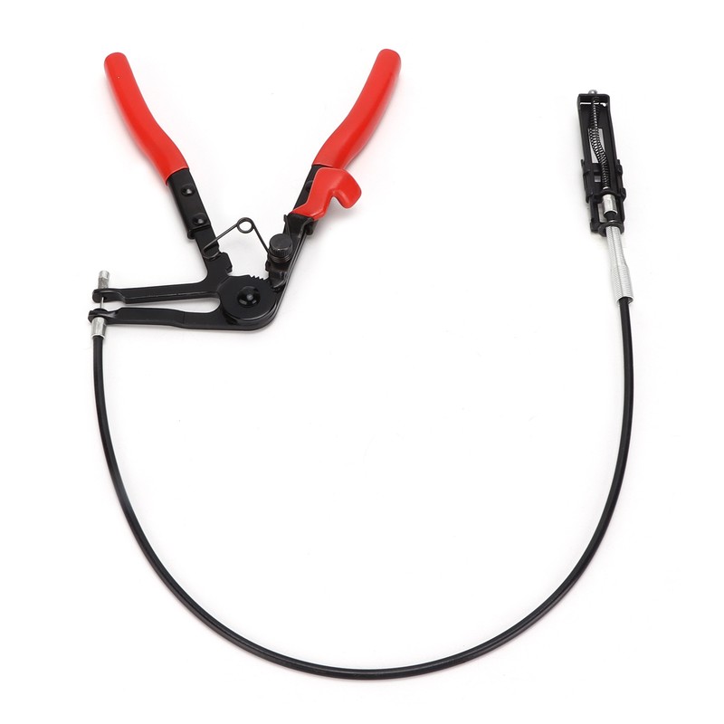 Flexible Wire Hose Clamp Plier Steel RustProof Red Black Automobile