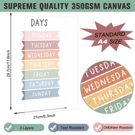 Kotmfaa Educational Posters for Toddlers - Alphabet ABC, Numbers, Shapes, Colors, Days of the Week & Months - Early Learning Wall Charts for Kids Homeschool, Preschool, Nursery, Classroom Decor