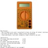 Ismartdigi DT830B.5 Yellow LCD Handheld Digital Multimeter Using for Home