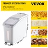 VEVOR Ingredient Storage Bin, 11.4 Gallon Capacity Shelf Ingredient Bin,