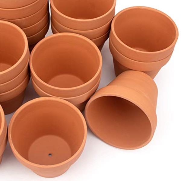 CFKJ [26 Pack] 4" Planter Nursery Pots Terracotta Pot Clay