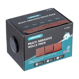 Libraton Sandpaper Rolls, Emery Cloth Roll, 5 Rolls Sandpaper with Box, Grit 150, 240, 320, 400, 600 Aluminium Oxide Emery Paper for Woodworking, Furniture Repair, 25 mm x 7.5 m (25 Feet)