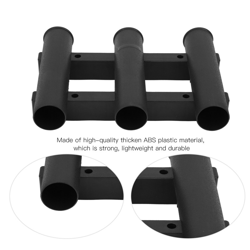 Rod Storage Holder Wall Side Mounted 3 Tube Fishing Pole