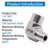 ZHMEINA 1/4" NPT Female x 1/4" NPT Male 90 Degree